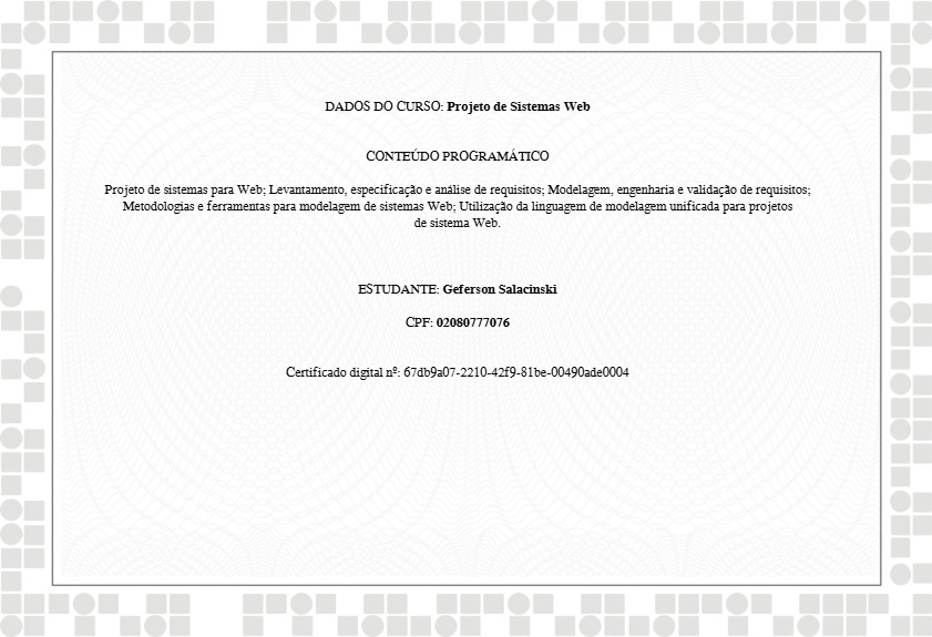 Projetos de sistema web 2